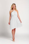 Bridesmaid Dresses - Halter Knee Length Chiffon Bridesmaid Dress - BridesMade