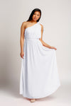 Bridesmaid Dresses - One Shoulder Floor Length Chiffon Bridesmaid Dress - BridesMade