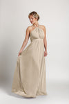 Bridesmaid Dresses - Halter Floor Length Chiffon Bridesmaid Dress - BridesMade