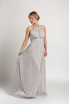 Bridesmaid Dresses - Halter Floor Length Chiffon Bridesmaid Dress - BridesMade