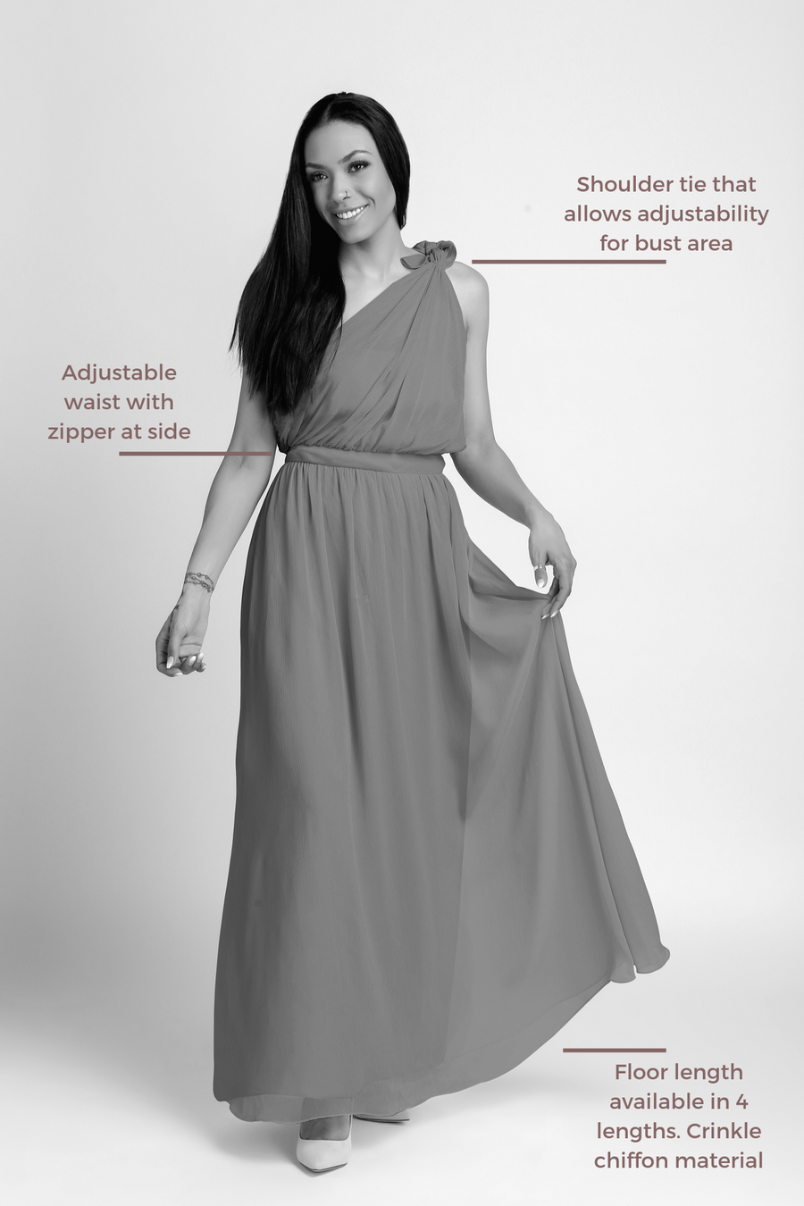 Bridesmaid Dresses - One Shoulder Floor Length Sample Dress - BridesMade