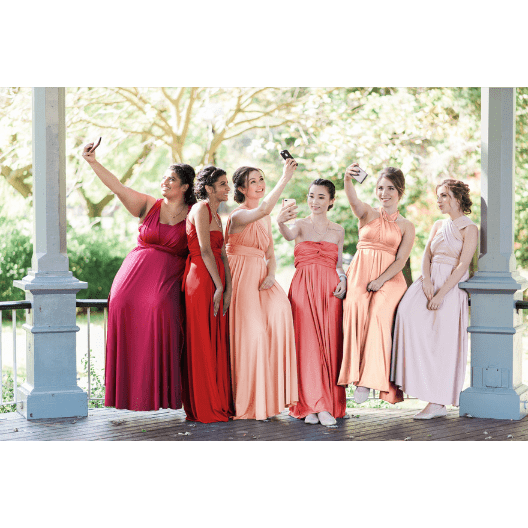 Bridesmaid Dresses - Infinity Bundle- Pinks and Reds - BridesMade
